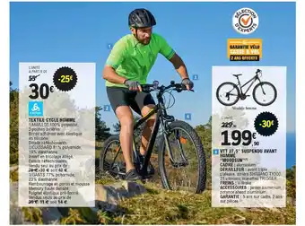 E.Leclerc Textile Cycle Homme, Vtt 27,5 offre