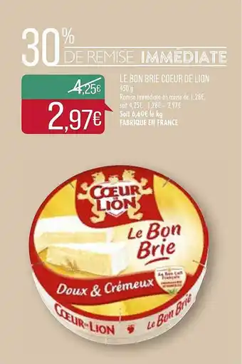 Match Le Bon Brie Cœur De Lion offre