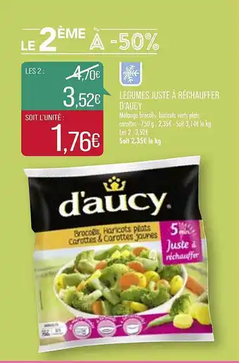 Match Légumes Juste à Réchauffer D'aucy offre