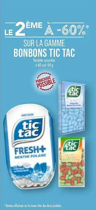 Match La Gamme Bonbons Tic Tac offre
