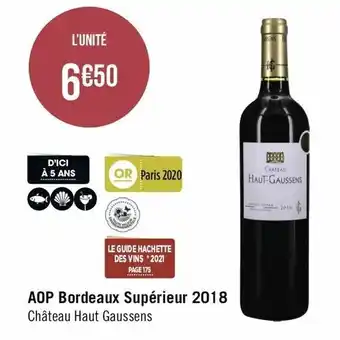 Géant Casino AOP bordeaux supérieur 2018 offre