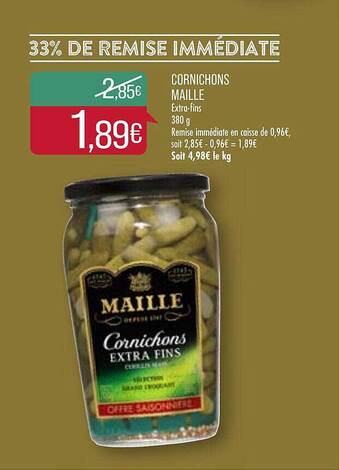 Match Cornichons Maille offre
