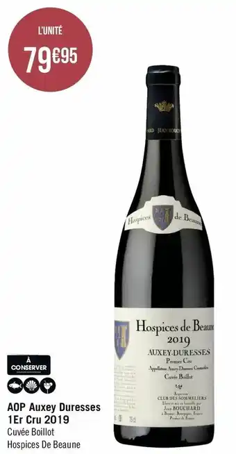 Géant Casino AOP auxey duresses 1er cru 2019 offre