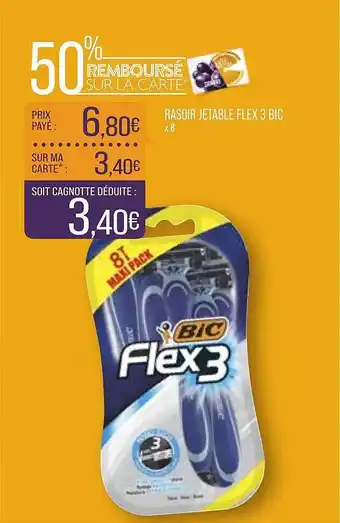 Match Rasoir Jetable Flex 3 Bic offre
