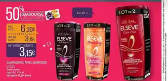 Match Shampooing Ou Après-shampooing Elsève L'oréal offre