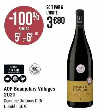 Géant Casino AOP beaujolais villages 2020 offre