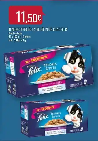 Match Tendres Effilés En Gelée Pour Chat Felix offre