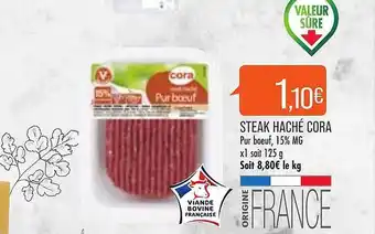 Match Steak Haché Cora offre