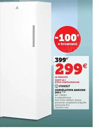 Super U Congélateur Armoire Indesit offre