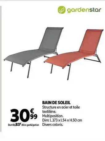 Auchan Bain De Soleil Gardenstar offre