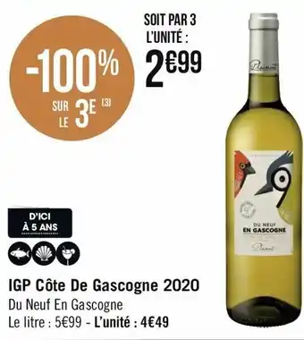 Géant Casino IGP Côte De Gascogne 2020 offre