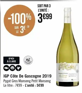 Géant Casino IGP Côte De Gascogne 2019 offre