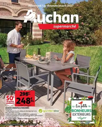 Auchan Salon De Jardin Pila 6 Personnes offre