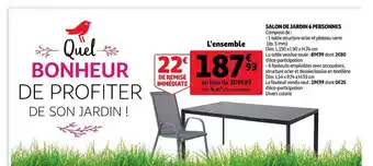 Auchan Salon De Jardin 6 Personnes offre
