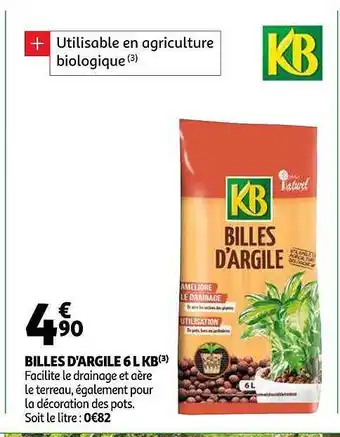 Auchan Billes D'argile 6l Kb offre