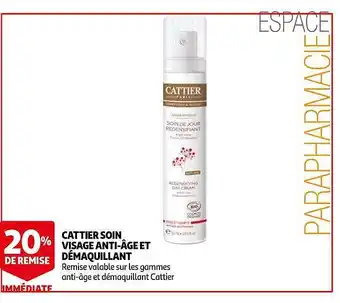 Auchan Cattier Soin Visage Anti-âge Et Démaquillant offre