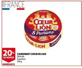 Auchan Camembert Cœur De Lion offre