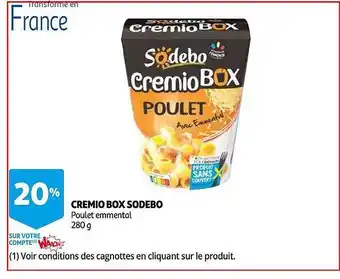 Auchan Cremio Box Sodebo offre
