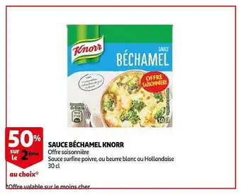 Auchan Sauce Béchamel Knorr offre