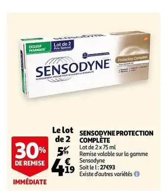 Auchan Sensodyne Protection Complète offre