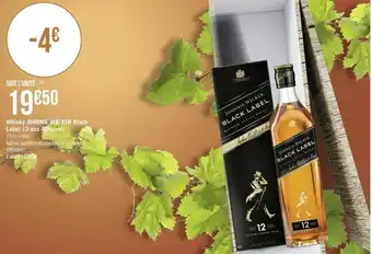 Whisky Johnnie Walker Black Laen 12 ans 40% vol.