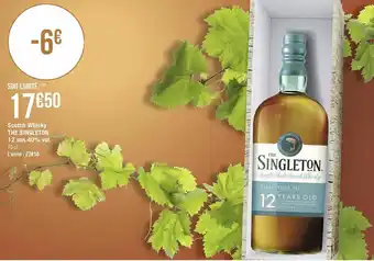 Géant Casino Scotch Whisky The Singleton 142 ans 40% vol. offre