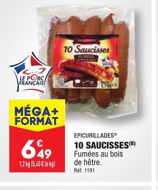 Promo 10 SAUCISSES chez ALDI