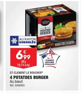 ALDI 4 POTATOES BURGER offre
