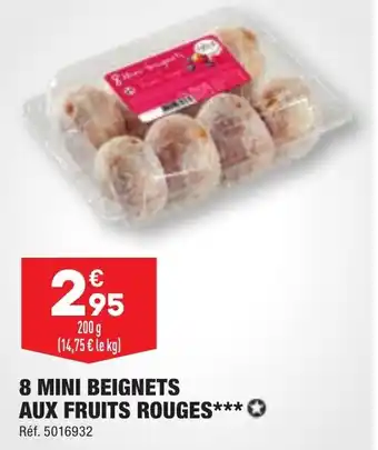 ALDI 8 MINI BEIGNETS AUX FRUITS ROUGES offre