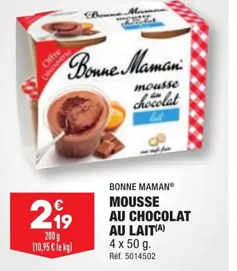 ALDI MOUSSE AU CHOCOLAT AU LAIT offre