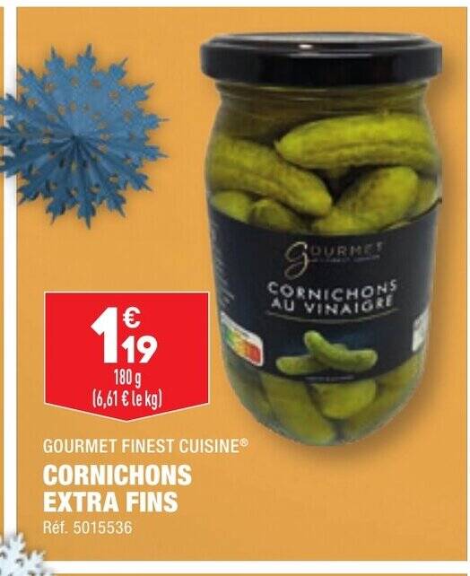 Promo CORNICHONS EXTRA FINS chez ALDI