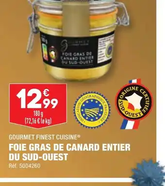 ALDI FOIE GRAS DE CANARD ENTIER DU SUD-QUEST offre