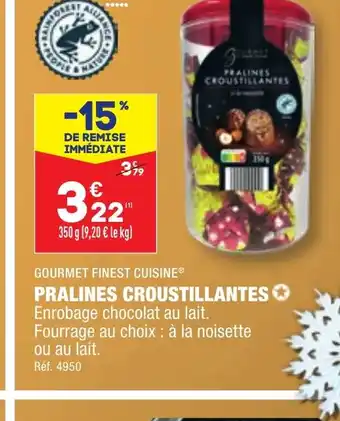 ALDI PRALINES CROUSTILLANTES offre