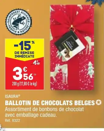 ALDI BALLOTIN DE CHOCOLATS BELGES offre