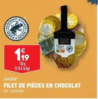 ALDI FILET DE PIÈCES EN CHOCOLAT offre