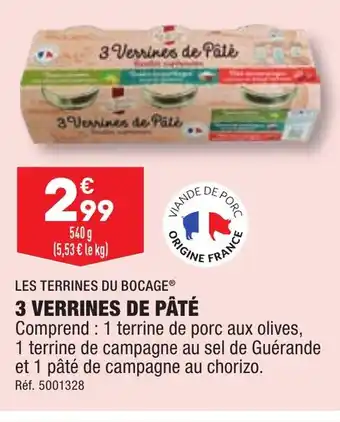 ALDI 3 VERRINES DE PÂTÉ offre