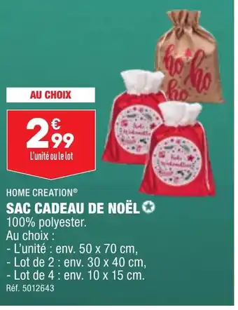 ALDI SAC CADEAU DE NOËL offre