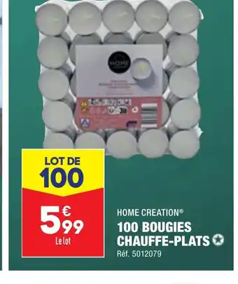ALDI 100 BOUGIES CHAUFFE-PLATS offre
