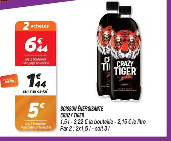 Netto BOISSON ÉNERGISANTE CRAZY TIGER offre