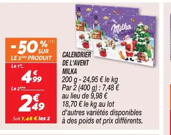 Netto CALENDRIER DE L'AVENT MILKA offre