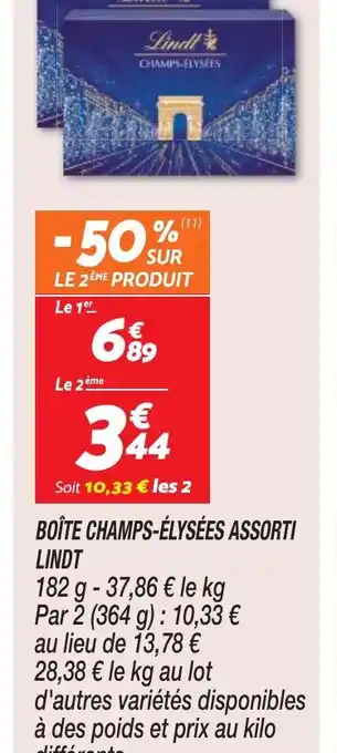 Netto BOÎTE CHAMPS-ÉLYSÉES ASSORTI LINDT offre