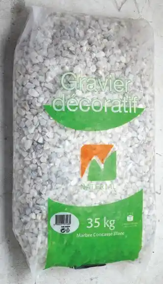 Leroy Merlin GRAVIER NATERIAL MARBRE BLANC 35 KG offre