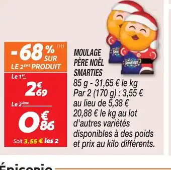 Netto MOULAGE PÈRE NOËL SMARTIES offre