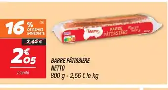Netto BARRE PÂTISSIÈRE NETTO offre
