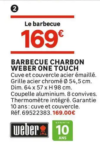 Leroy Merlin BARBECUE CHARBON ONE TOUCH offre
