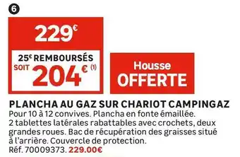 PLANCHA AU GAZ SUR CHARIOT
