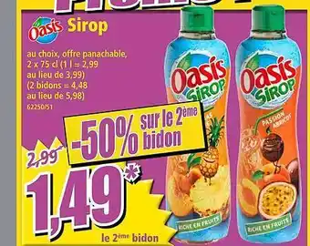 Norma Sirop Oasis offre