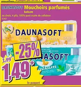Norma Mouchoirs Parfumés Balsam Daunasoft offre