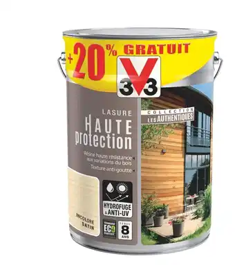 Leroy Merlin LASURE HAUTE PROTECTION LES AUTHENTIQUES V33 5 L + 20% GRATUIT offre