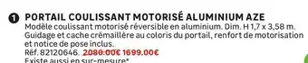 Leroy Merlin PORTAIL COULISSANT MOTORISÉ ALUMINIUM AZE offre